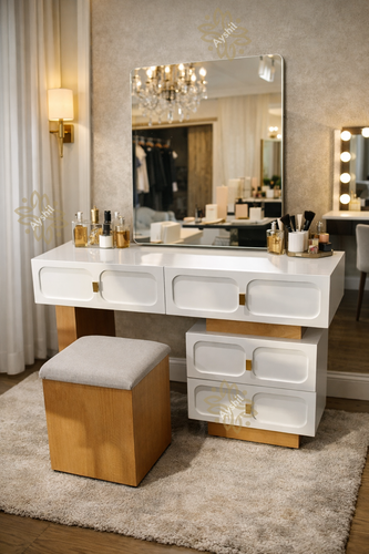 میزآرایش چوبی مدرن مدل انزو با آینه