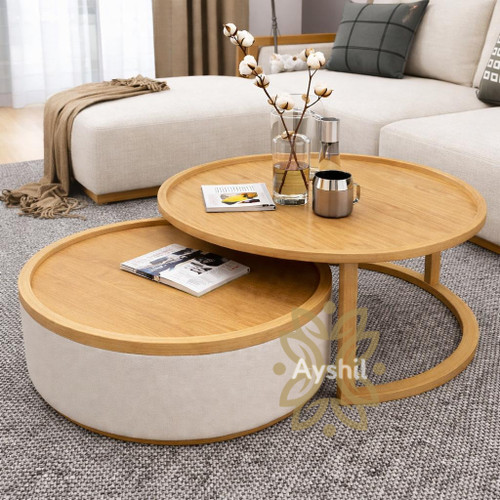 جلومبلی مدرن چوبی با روکش بلوط