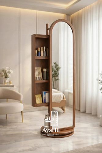 آینه قدی رگال چوب چرخشی مدل هانا