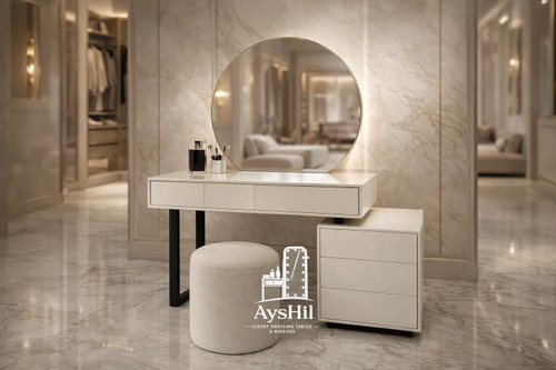 خرید میز آرایش لاکچری مدل بهار با روکش طبیعی چوب راش، رنگکاری حرفهای، ابعاد سفارشی و بستهبندی ایمن. زیبایی ماندگار برای خانههای خاصپسند.