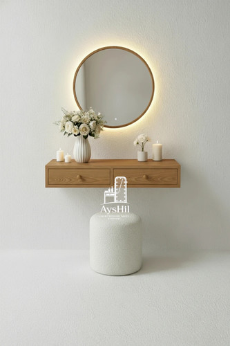 میز آرایش مدل ایشبیر|خرید میز آرایش مدل ایشبیر با آینه بک لایت